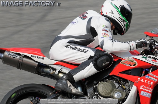 2009-05-09 Monza 1104 Supersport - Free Practice - Danilo DellOmo - Honda CBR600RR